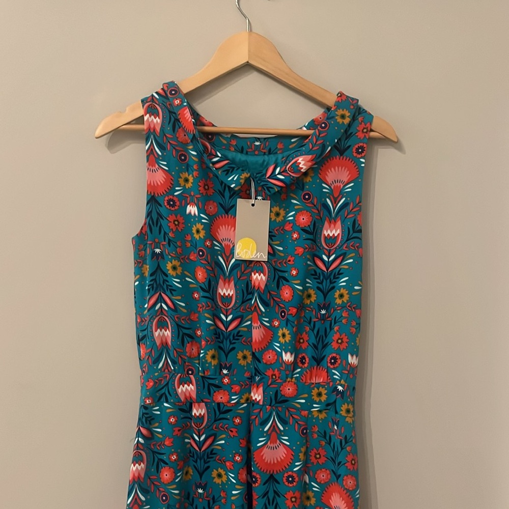 Boden “Carnival Print” Clarissa Jumpsuit, Size 4 - Picture 8 of 8